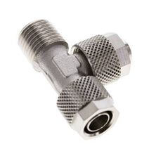 10x8 & R1/4'' Vernikkeld Messing T-Opsteekkoppeling Buitendraad [2 Stuks]