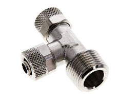8x6 & R3/8'' Vernikkeld Messing T-Opsteekkoppeling Buitendraad