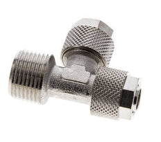 10x8 & R3/8'' Vernikkeld Messing T-Opsteekkoppeling Buitendraad