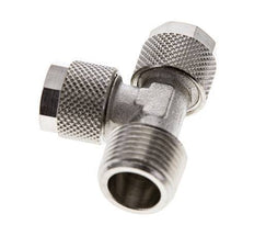 10x8 & R3/8'' Vernikkeld Messing T-Opsteekkoppeling Buitendraad