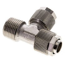 12x10 & R3/8'' Vernikkeld Messing T-Opsteekkoppeling Buitendraad