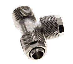 12x10 & R3/8'' Vernikkeld Messing T-Opsteekkoppeling Buitendraad