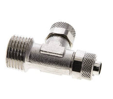10x8 & R1/2'' Vernikkeld Messing T-Opsteekkoppeling Buitendraad