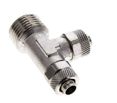 10x8 & R1/2'' Vernikkeld Messing T-Opsteekkoppeling Buitendraad