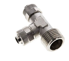 10x8 & R1/2'' Vernikkeld Messing T-Opsteekkoppeling Buitendraad