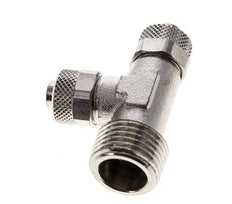 10x8 & R1/2'' Vernikkeld Messing T-Opsteekkoppeling Buitendraad