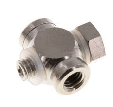 M5 Vernikkeld Messing Tee Banjo Fitting met Binnen- en Buitendraad met O-ring [10 stuks].