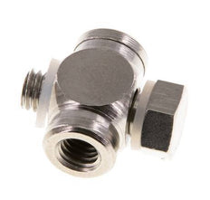 M5 Vernikkeld Messing Tee Banjo Fitting met Binnen- en Buitendraad met O-ring [10 stuks].