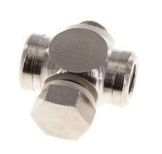 M5 Vernikkeld Messing Tee Banjo Fitting met Binnen- en Buitendraad met O-ring [10 stuks].
