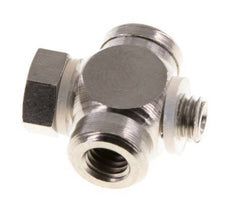 M5 Vernikkeld Messing Tee Banjo Fitting met Binnen- en Buitendraad met O-ring [10 stuks].