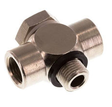 G1/8" Vernikkeld Messing Tee Banjo Fitting met Binnen- en Buitendraad met O-ring [10 stuks].