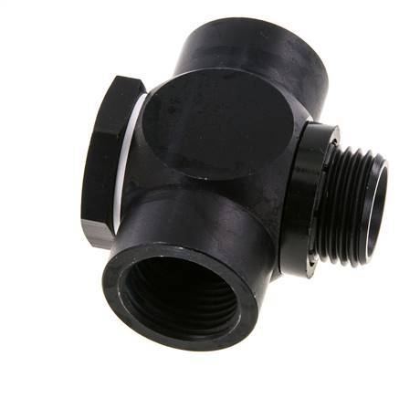 G1/2" Aluminium Tee Banjo Fitting met Binnen- en Buitendraad met O-ring [5 stuks].