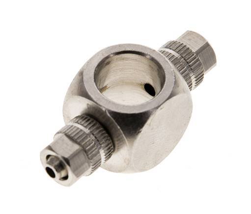 4.3x3 & G1/8" Vernikkeld Messing Banjo T-Opsteekkoppeling