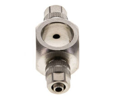 4.3x3 & G1/8" Vernikkeld Messing Banjo T-Opsteekkoppeling