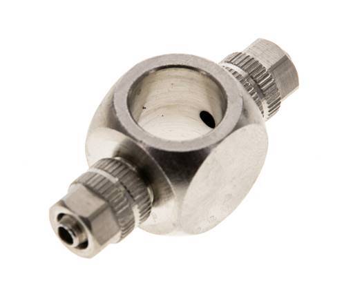 4.3x3 & G1/8" Vernikkeld Messing Banjo T-Opsteekkoppeling