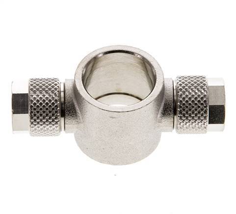 8x6 & G3/8'' Vernikkeld Messing Banjo T-Opsteekkoppeling
