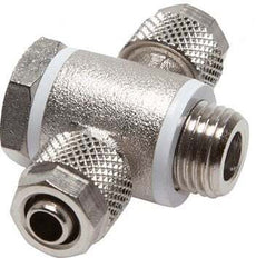 8x6 & G1/2'' Vernikkeld Messing Banjo T-Opsteekoppeling met O-ring
