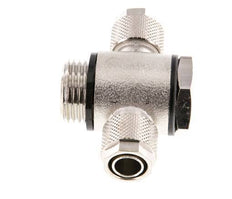 12x10 & G1/2'' Vernikkeld Messing Banjo Tee Opsteek Fitting met O-ring [5 stuks].
