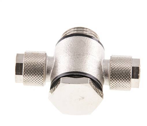 12x10 & G1/2'' Vernikkeld Messing Banjo Tee Opsteek Fitting met O-ring [5 stuks].