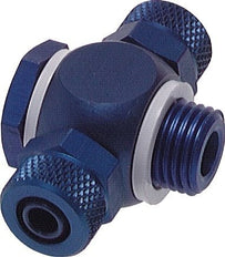 4.3x3 & M5 Aluminium T-Banjobout Opsteekkoppeling Buitendraad O-ring