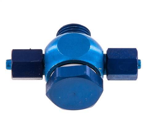 4.3x3 & G1/8" Aluminium Banjo Tee Opsteek Fitting Buitendraad met O-ring [10 stuks]