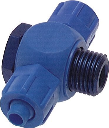 6x4 & G1/4'' PVC T-Banjobout Opsteekkoppeling Buitendraad O-ring [2 Stuks]