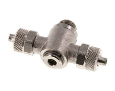 6x4 & G1/8'' Vernikkeld Messing T-Opsteekkoppeling Buitendraad Binnenzeskant