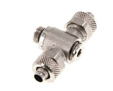 8x6 & G1/8'' Vernikkeld Messing T-Opsteekkoppeling Buitendraad Binnenzeskant