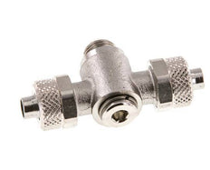 8x6 & G1/8'' Vernikkeld Messing T-Opsteekkoppeling Buitendraad Binnenzeskant