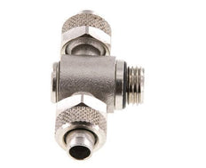 10x8 & G1/4'' Vernikkeld Messing T-Opsteekkoppeling Buitendraad Binnenzeskant