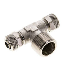 10x8 & R1/2'' Vernikkeld Messing T-Opsteekkoppeling Buitendraad