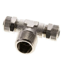 10x8 & R1/2'' Vernikkeld Messing T-Opsteekkoppeling Buitendraad