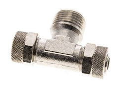 12x10 & R1/2'' Vernikkeld Messing T-Opsteekkoppeling Buitendraad