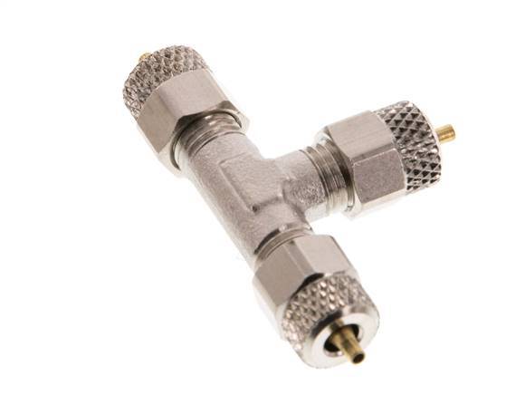 4x2 Vernikkeld Messing T-Opsteekkoppeling [2 Stuks]