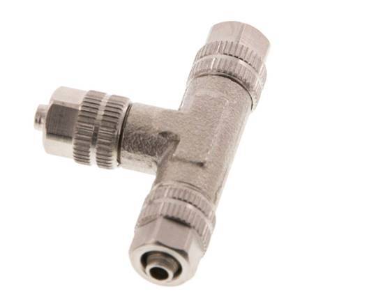 4.3x3 Vernikkeld Messing T-Opsteekkoppeling [2 Stuks]