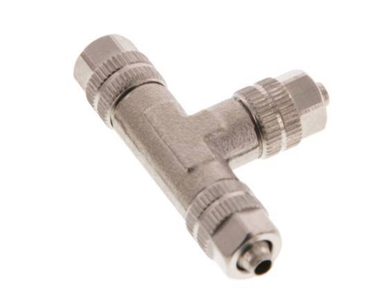 4.3x3 Vernikkeld Messing T-Opsteekkoppeling [2 Stuks]