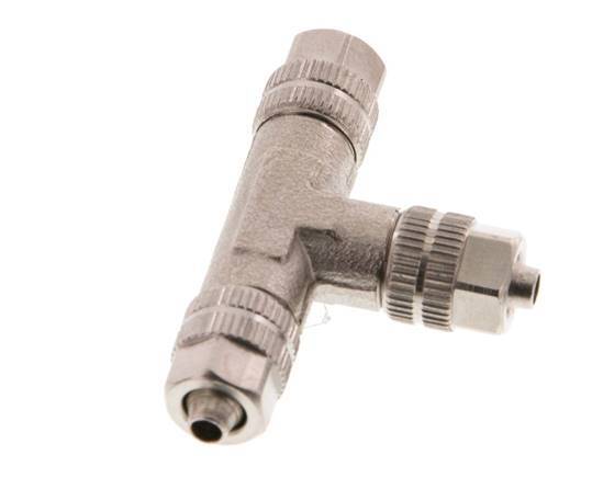 4.3x3 Vernikkeld Messing T-Opsteekkoppeling [2 Stuks]