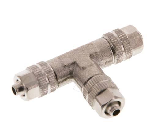 4.3x3 Vernikkeld Messing T-Opsteekkoppeling [2 Stuks]