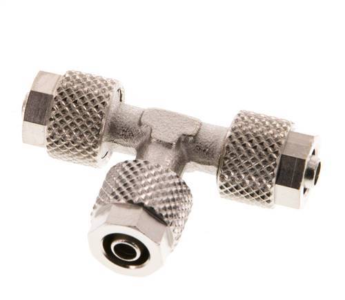 6x4 Vernikkeld Messing T-Opsteekkoppeling [2 Stuks]