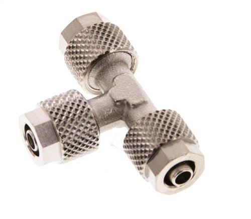 6x4 Vernikkeld Messing T-Opsteekkoppeling [2 Stuks]