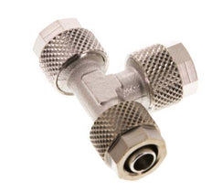 8x6 Vernikkeld Messing T-Opsteekkoppeling [2 Stuks]