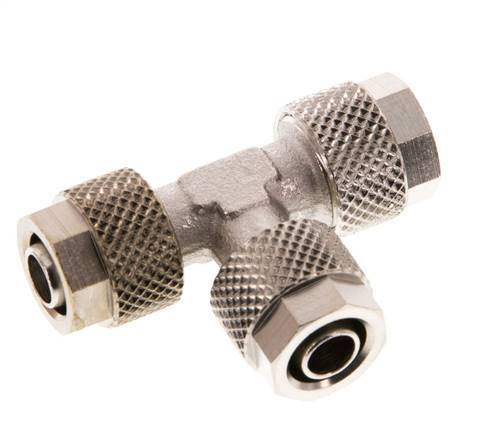 8x6 Vernikkeld Messing T-Opsteekkoppeling [2 Stuks]