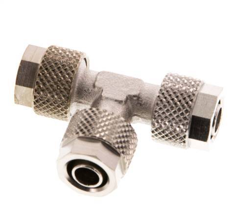 8x6 Vernikkeld Messing T-Opsteekkoppeling [2 Stuks]