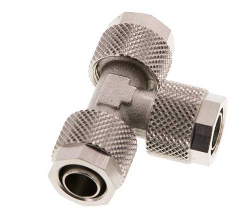 10x8 Vernikkeld Messing T-Opsteekkoppeling [2 Stuks]
