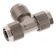 12x10 Vernikkeld Messing T-Opsteekkoppeling