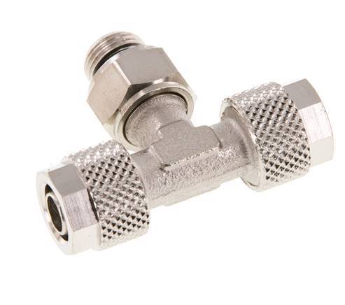 8x6 & G1/8'' Vernikkeld Messing T-Opsteekkoppeling Buitendraad [2 Stuks]