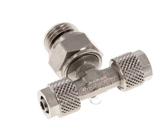 6x4 & G1/4'' Vernikkeld Messing T-Opsteekkoppeling Buitendraad [2 Stuks]