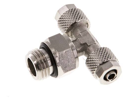 6x4 & G1/4'' Vernikkeld Messing T-Opsteekkoppeling Buitendraad [2 Stuks]