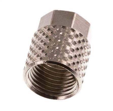 6x4 M8x0.75mm Wartelmoer Vernikkeld Messing [20 Stuks]