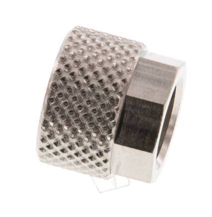 8x6 M12x1mm Wartelmoer Vernikkeld Messing [20 Stuks]